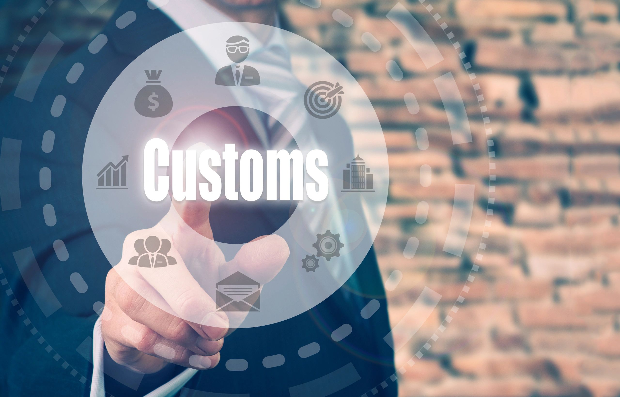 Team processing customs documents for international shipments.